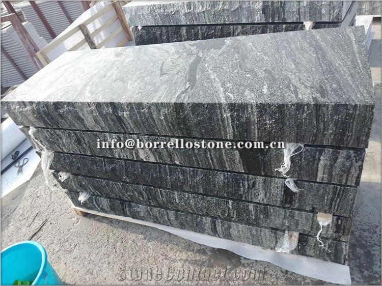Hand Carved G302 Granite Block Steps