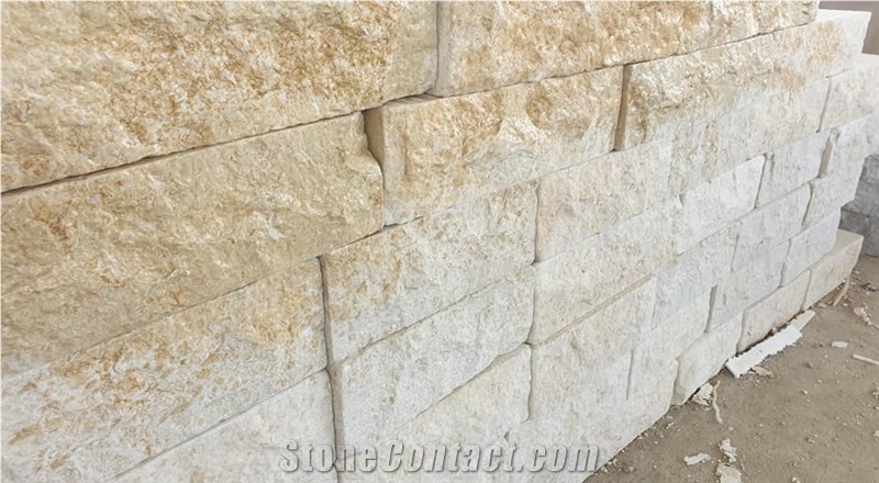 Limestone split wall cladding tiles, Cleaved stone  