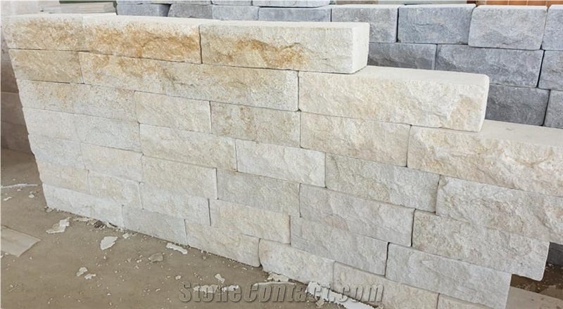 Limestone split wall cladding tiles, Cleaved stone  