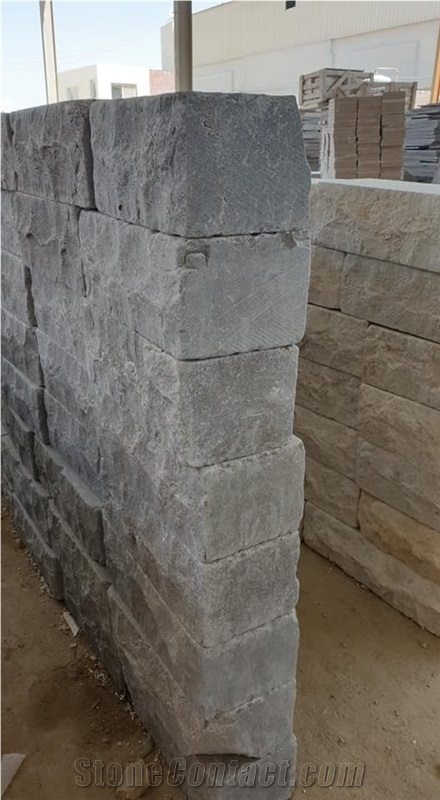 Limestone split wall cladding tiles, Cleaved stone  