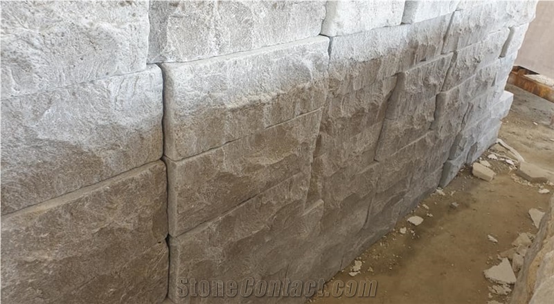 Limestone split wall cladding tiles, Cleaved stone  
