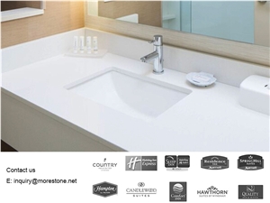 Quartz Stone For Vanity Top Backsplash And Apron