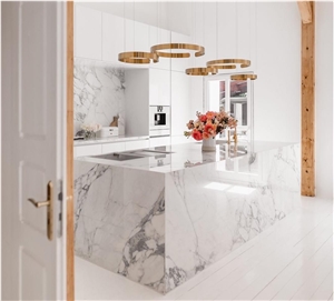 2021 New Calacatta Artifical Nano Glass Crystallized Stone