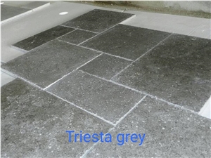 Grey marble tumbled tiles
