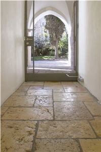 Jerusalem Cream Limestone Reclaimed Ancient Flooring