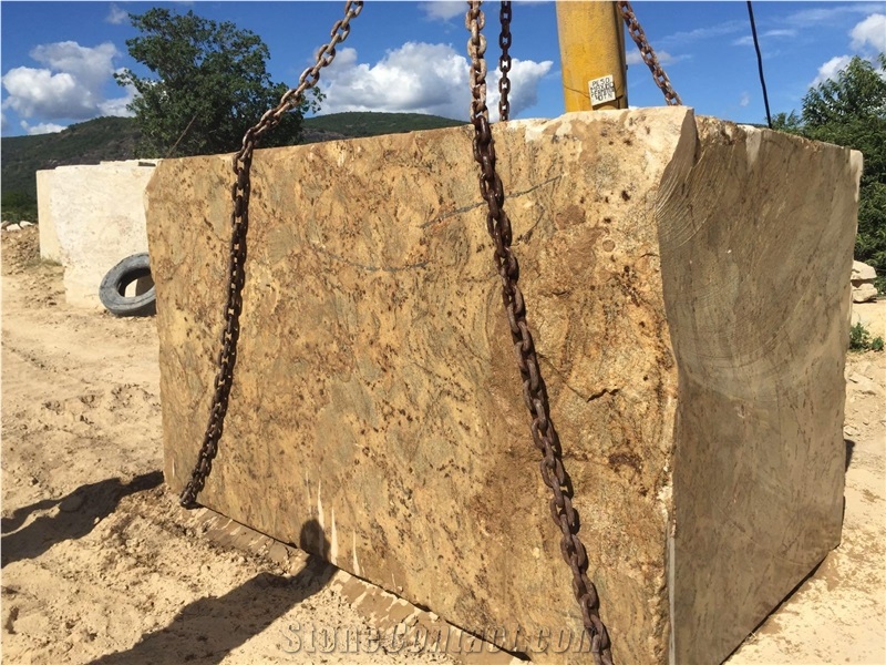 Amarelo Jaguar Granite Blocks