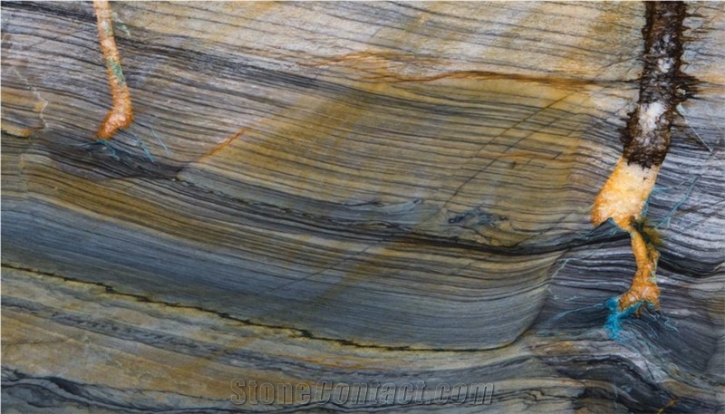Marine Blue Quartzite Blocks