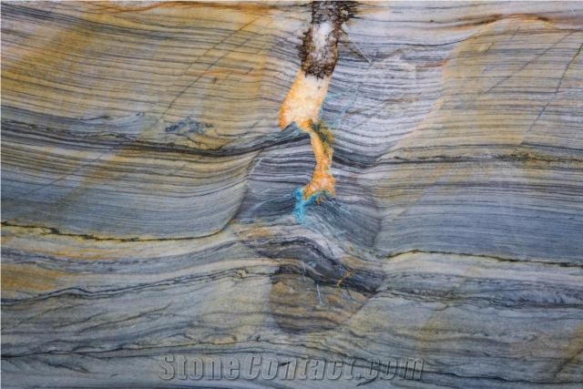 Marine Blue Quartzite Blocks