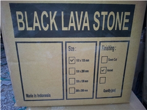 Black Lava Stone Tiles for Landscaping