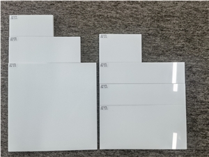 Crystallized Thassos Glass Subway Tile