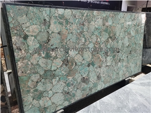 Amozon Green Semiprecious Stone Backlit Slabs