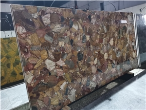 Red Jasper Semiprecious Stone Backlit Slabs