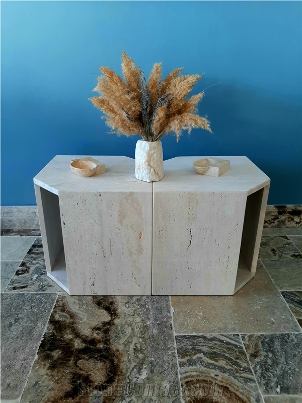 Classicc Light Travertine Coffee Table