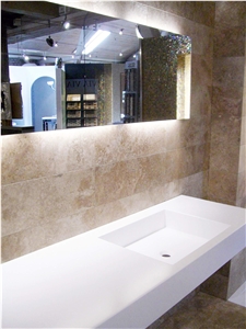 Classicc Travertine -Beige Travertine Bathroom Design