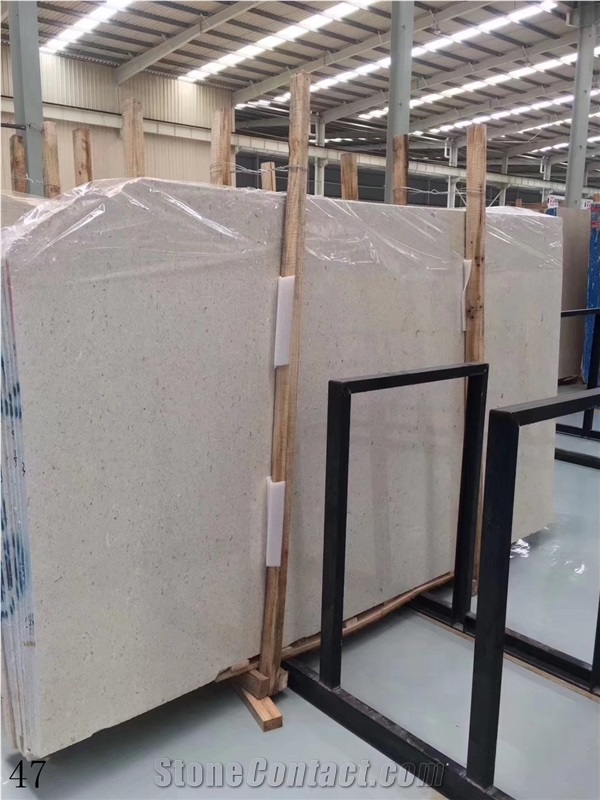 Beijin Mi Yellow Crema Pearl Limestone Perlato Beige slab