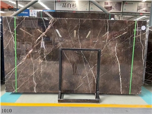 China Brown Gold Marble Imperial Royal Slab 