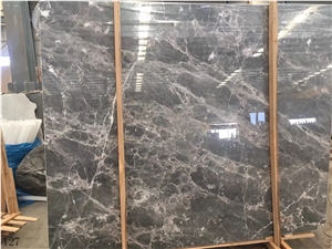 China Ermine Mink Grey Slab Silver Sable Marble Slab Tile