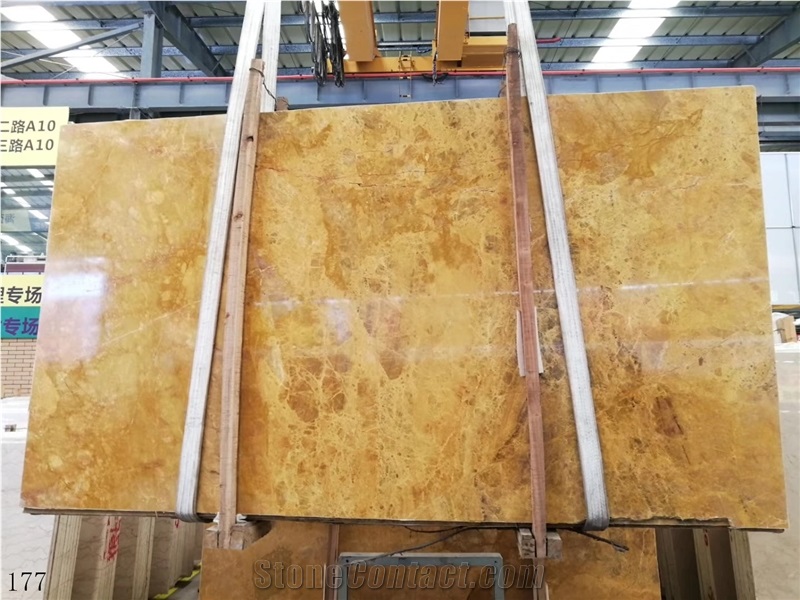 China  Huang Jin Gui Wall Tile Henan Gold Marble Royal Slab