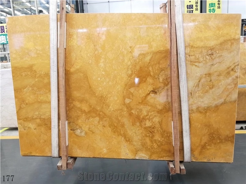 China  Huang Jin Gui Wall Tile Henan Gold Marble Royal Slab