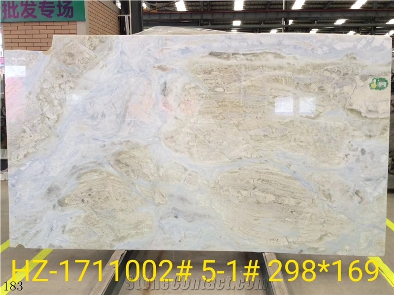China Lemon Ice Tile Slab Changbai White Marble Dreaming