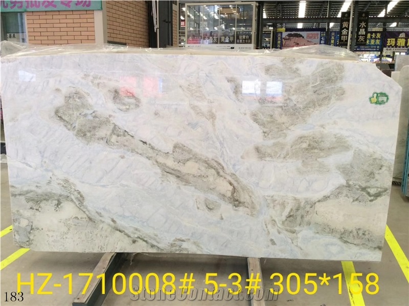 China Lemon Ice Tile Slab Changbai White Marble Dreaming