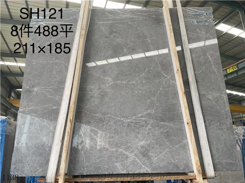 Hermes Gray Marble China guangdong guanrui mine slabs
