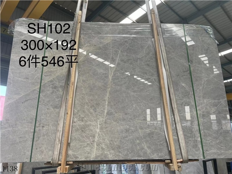 Hermes Gray Marble China guangdong guanrui mine slabs