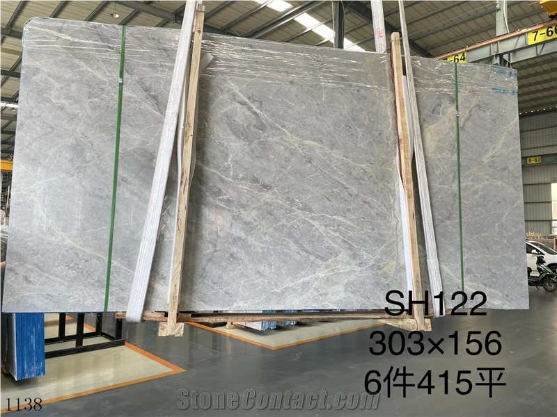 Hermes Gray Marble China guangdong guanrui mine slabs