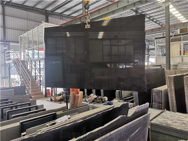 Indian Impala Black Granite 2Cm Polished Slabs And Tiles
