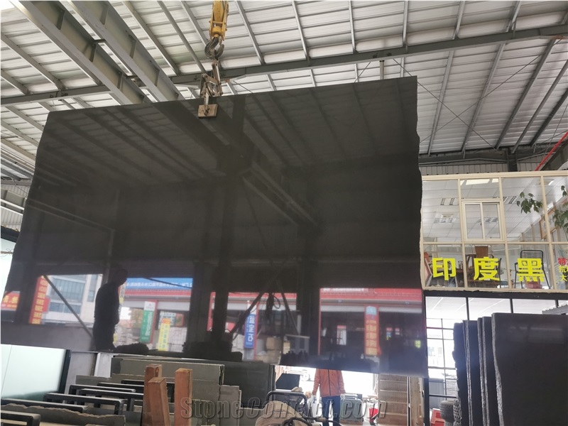 Indian Impala Black Granite 2Cm Polished Slabs And Tiles