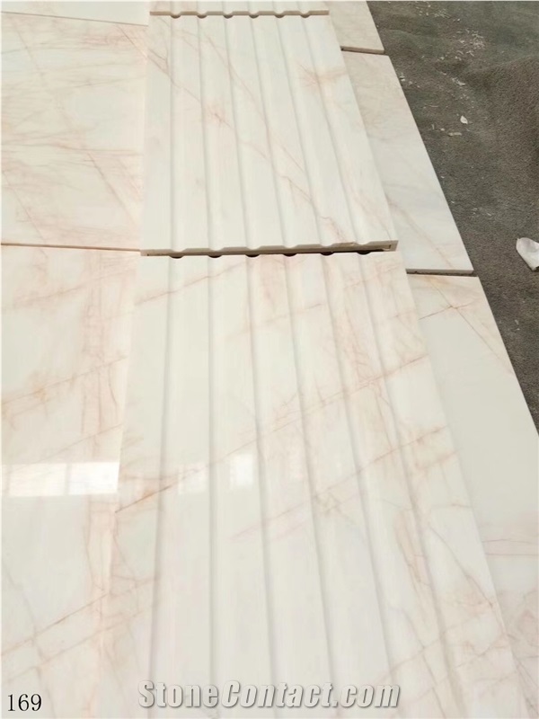 Red Line White Jade Marble Spider in China stone market slab