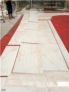 Red Line White Jade Marble Spider in China stone market slab