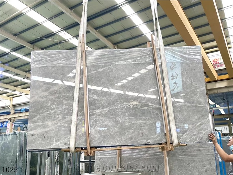 vanity use slab Hermes Gray Marble Ash in China stone market