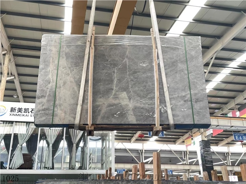 vanity use slab Hermes Gray Marble Ash in China stone market
