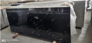 Fish Black Granite Slab