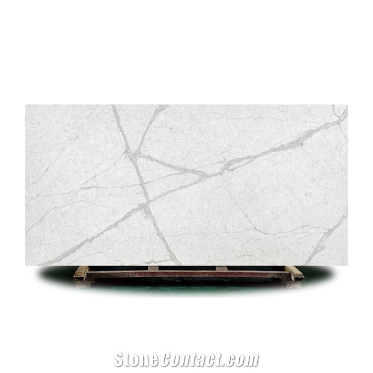 Artificial Calacatta White Bird Quartz Stone 