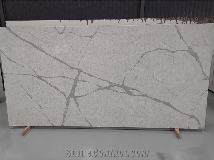 Artificial Calacatta White Bird Quartz Stone 