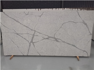 Artificial Calacatta White Bird Quartz Stone 
