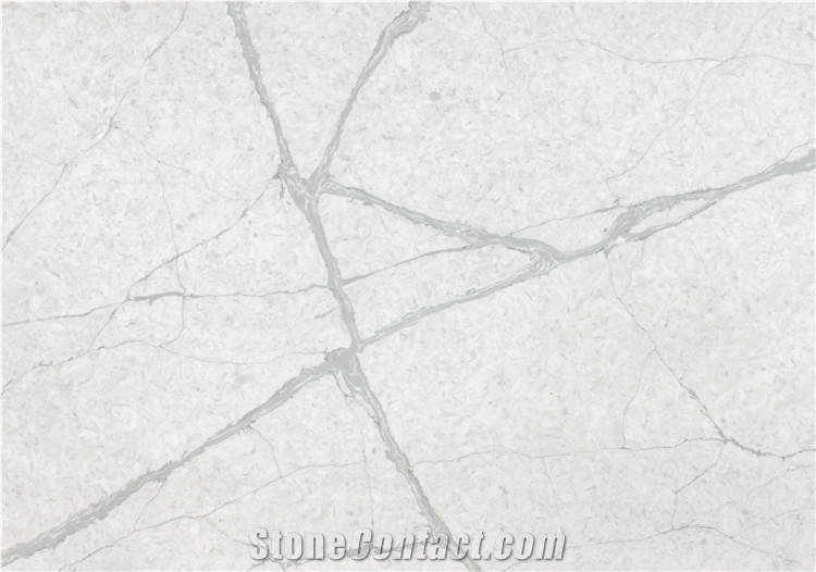 Artificial Calacatta White Bird Quartz Stone 