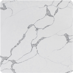 Artificial Quartz Calacatta White Polished Slab Countertops