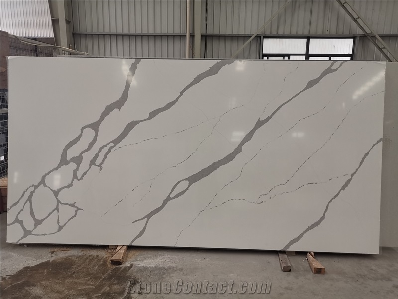 Artificial White High Sense Style Gucci Quartz Slab Stone 