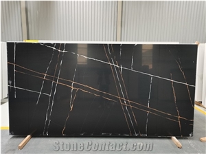 Black Quartz Polished Artificial Stone Commercial Counters