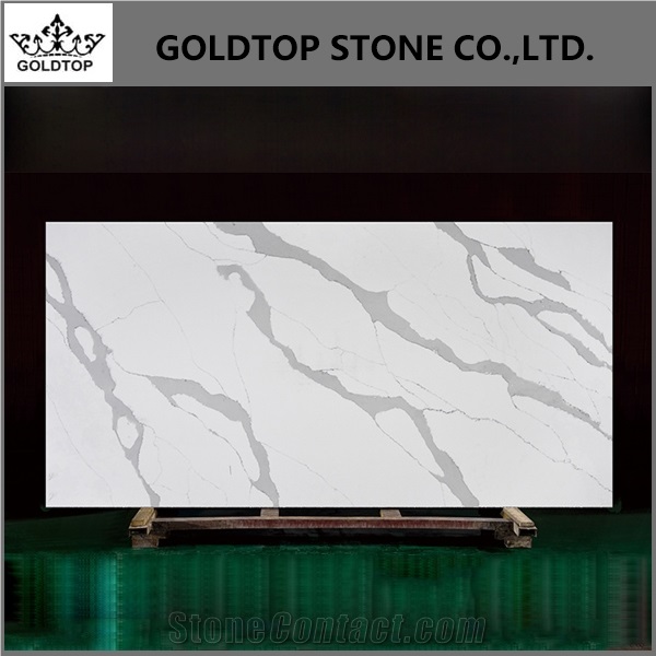 Calacatta Quartz Ocean Wave Marble Look Exterior Wall Facade