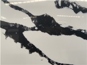 Calacatta Quartz stone Crystal kitchen Slab Real Stone