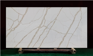 Calcutta Gold Quartz Stone Slabs Quartz Kitchen Slab