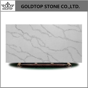 Encimera Marble Look Quartz Building Dry Slab Stone Panel 