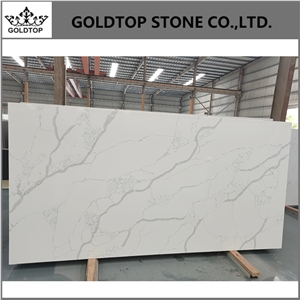 Excelent Calacatta Quartz stone Crystal Slab for Countertop Excelent Calacatta Quartz stone Crystal Slab for Countertop