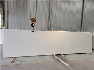 Man Made Quartz Calacatta White Used Widely 