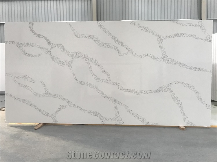 Quartz River Bubble Shape Calacatta Roma Slab Wall Cladding
