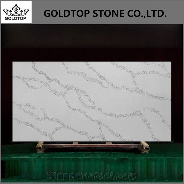 Quartz River Bubble Shape Calacatta Roma Slab Wall Cladding